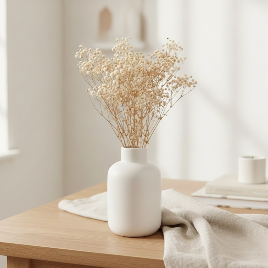 Bílá stabilizovaná gypsophila neboli nevěstin závoj, svazek 50 g